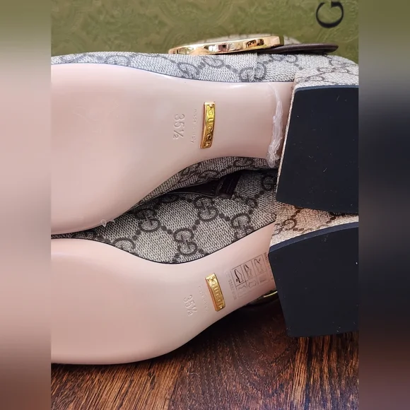 $1320 Brand New Authentic Gucci Women's BlondieBooties Canvas GG EU 35.5 US 5.5 - Picture 10 of 13
